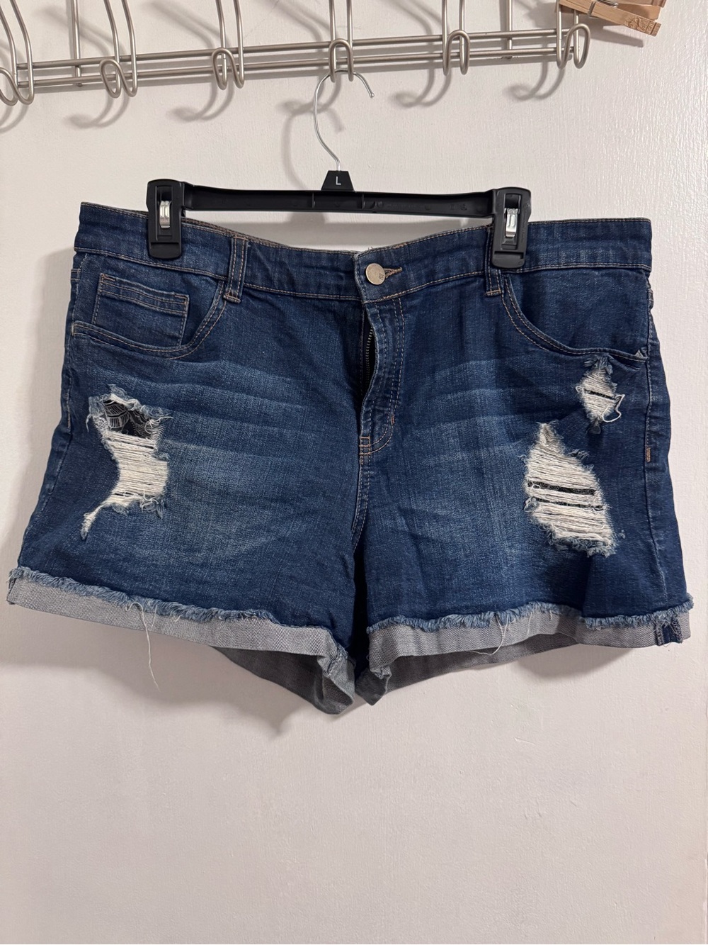 New York and Company Soho - Women’s Dark Blue Denim Jean Shorts